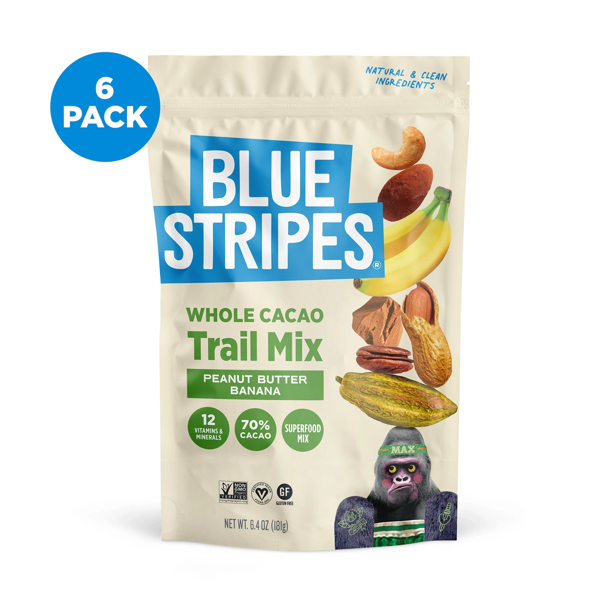 Whole Cacao Trail Mix - Peanut Butter Banana – Blue Stripes
