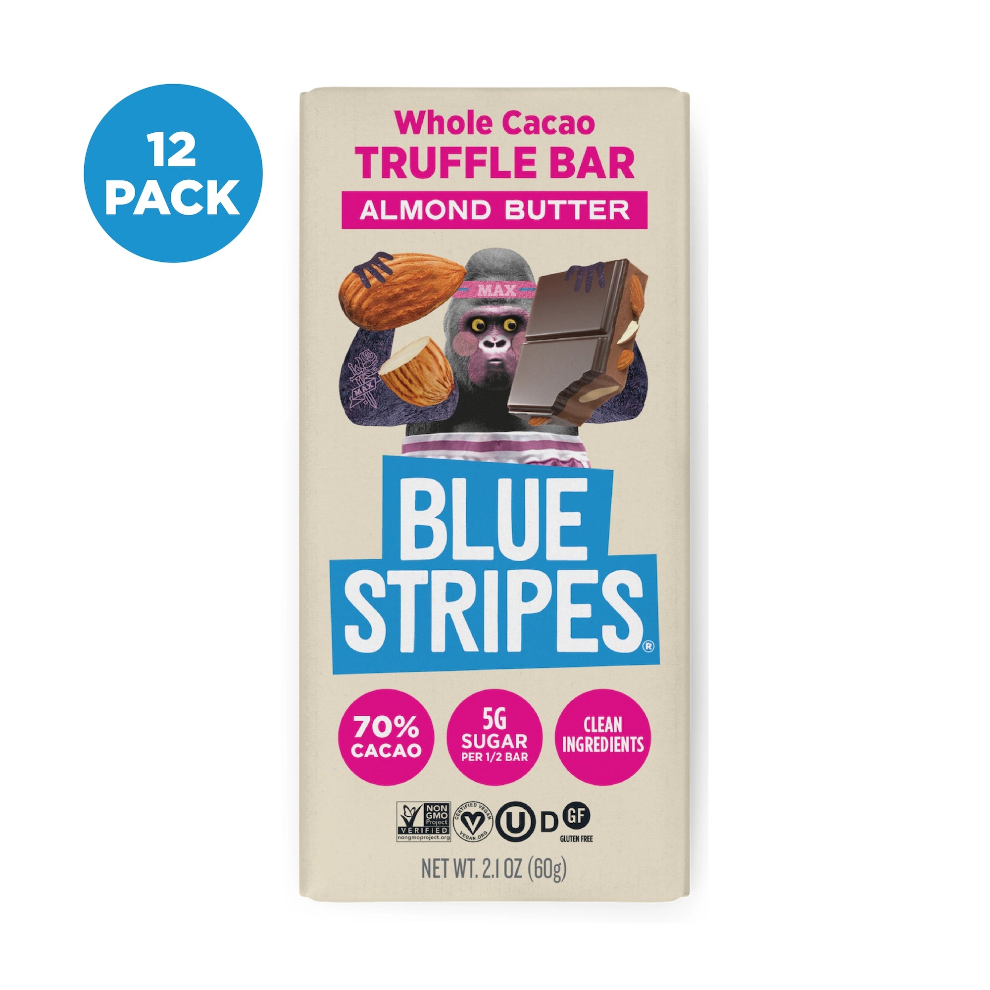 Whole Cacao Chocolate Bar - Almond Butter – Blue Stripes