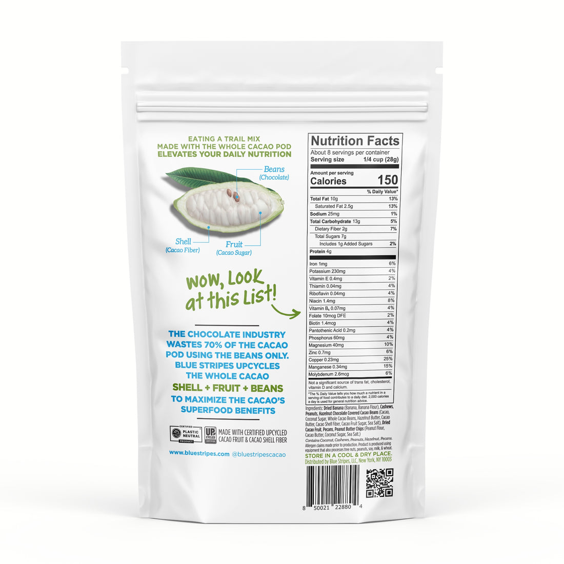 Whole Cacao Trail Mix - Peanut Butter Banana – Blue Stripes